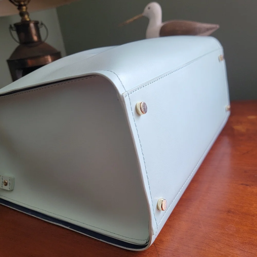 Kate Spade Kyra Arbour Hill Light Blue Leather Satchel Tote